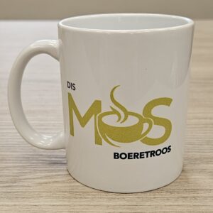 koffiebeker: "dis mos boeretroos"