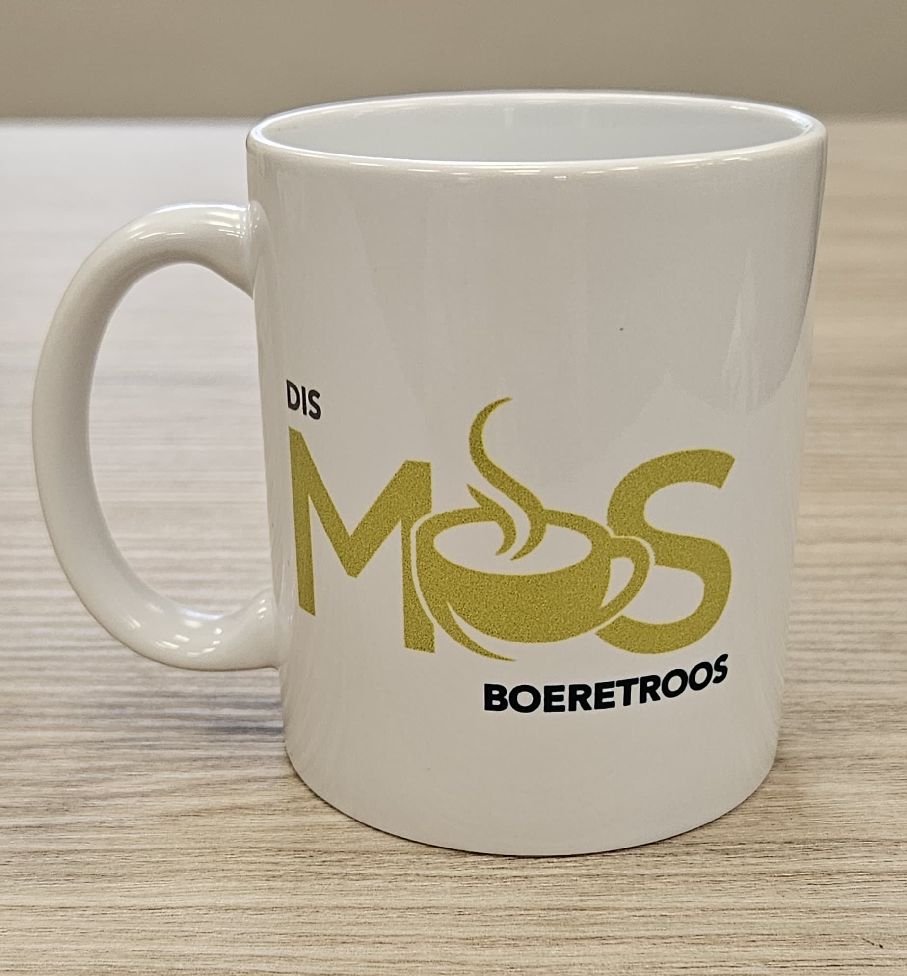 koffiebeker: "dis mos boeretroos"